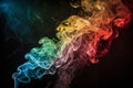 Colorful smoke on dark background Royalty Free Stock Photo