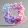 Pastel Colored Smoke Cloud Frame for Abstract Backgrounds Royalty Free Stock Photo