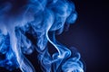 colorful smoke vapor on black background