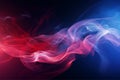 Colorful smoke waves neon spectrum lights generated by AI Royalty Free Stock Photo