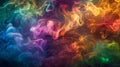 The colorful smokes billow and dance forming a mesmerizing display of swirling rainbow tendrils