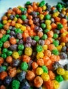 The colorful snack grains