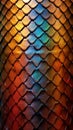 Colorful Snake skin textured background. Lizard, reptile scales. Concepts of texture, fantasy textures, iridescence