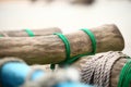 Colorful snap fishing boat details in tropics sri lanka