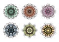 Colorful snowflake designs