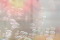 Colorful soap bubbles from the bubble blower Royalty Free Stock Photo