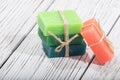 Colorful soap in different colors Royalty Free Stock Photo