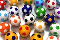 Colorful Soccer Balls Royalty Free Stock Photo