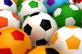 Colorful Soccer Balls Royalty Free Stock Photo