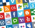 Colorful Social Media Icons Background [1]