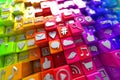 Colorful social media icons