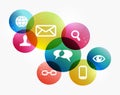 Colorful social network concept Royalty Free Stock Photo