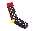 Colorful sock on white background Royalty Free Stock Photo