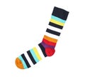 Colorful sock on white background Royalty Free Stock Photo