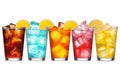 Colorful Soda Drinks Refreshing and Vibrant, Generative Ai Royalty Free Stock Photo