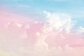 Colorful soft cloud and sky with pastel gradient color for background backdrop and postcard Royalty Free Stock Photo