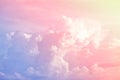 Colorful soft cloud and sky with pastel gradient color for background backdrop and postcard Royalty Free Stock Photo