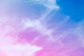 Colorful soft focus of cloud and sky in pastel vintage and retro style for backdrop background Royalty Free Stock Photo