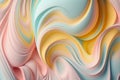 Colorful, soft, smooth and delicious cream. Flow, swirl, abstract creamy background, texture with pastel colors. Generative Ai Royalty Free Stock Photo