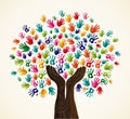 Colorful solidarity design tree Royalty Free Stock Photo