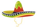 Colorful sombrero icon. Mexican hat. Mariachi symbol