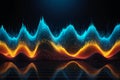 Colorful sound and music frequency waves