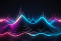 Colorful sound and music frequency waves