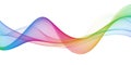 Colorful Sound wave line curve on white background. Element for theme technology futuristic Royalty Free Stock Photo