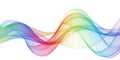 Colorful Sound wave line curve on white background. Element for theme technology futuristic Royalty Free Stock Photo
