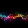 Colorful sound wave music lines flowing,Abstract wave, soundwave, sound,AI generated Royalty Free Stock Photo