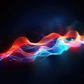 Colorful sound wave music lines flowing,Abstract wave, soundwave, sound,AI generated