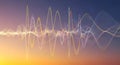 Colorful Sound Waveform Abstract Background with Gradient Sky Royalty Free Stock Photo