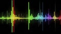 Colorful Sound Waveform Visualization Abstract Background Royalty Free Stock Photo