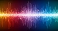 Colorful Sound Waveform Visualization Audio Spectrum, Music Visualizer, Abstract Technology Royalty Free Stock Photo