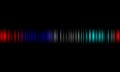 Colorful sound waves vector design.digital equalizer audio sound waves on black background, stereo sound effect signal. Royalty Free Stock Photo