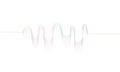 Colorful sound waves vector design element for the concept of music, party, technology, modern Royalty Free Stock Photo