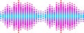 Colorful sound waves are visualized with a vibrant gradient, creating an abstract representation of audio signals, music