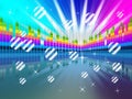 Colorful Soundwaves Backround Means Music Sparkles And Party