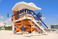 Colorful South Beach lifeguard hut