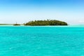 Aitutaki, Cook Islands, paradise on earth, clear turquoise water, white sand, small islands with palms, South Pacific Island