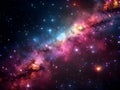 Colorful space background with nebulas and stars Royalty Free Stock Photo