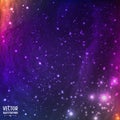 Colorful Space Galaxy Background with Light