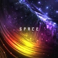 Colorful Space Galaxy Background with Shining