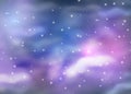 Colorful space galaxy background with shining stars, stardust and nebula Royalty Free Stock Photo