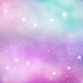 Colorful Space Galaxy Background with Shining Stars, Stardust and Nebula. Vector Illustration for artwork, flyers
