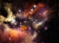 Colorful space nebula Royalty Free Stock Photo