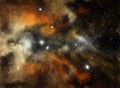 Colorful space nebula Royalty Free Stock Photo