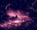 Colorful space shot of milky way galaxy with stars on a night sky. Galaxy background Royalty Free Stock Photo