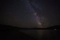 Colorful space shot showing the universe milky way galaxy with stars and space dust. long exposure Royalty Free Stock Photo