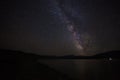 Colorful space shot showing the universe milky way galaxy with stars and space dust. long exposure Royalty Free Stock Photo